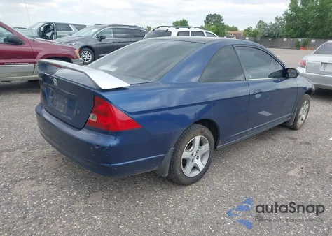 2001 Honda Civic Ex from USA, damaged, VIN 1HGEM22901L103907
